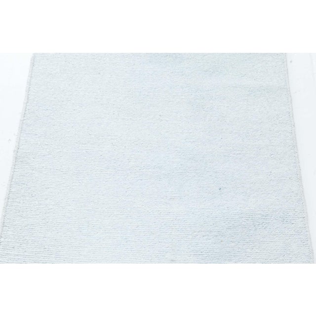Modern Custom Handwoven Silk Runner in Soft Gray For Sale - Image 4 of 8