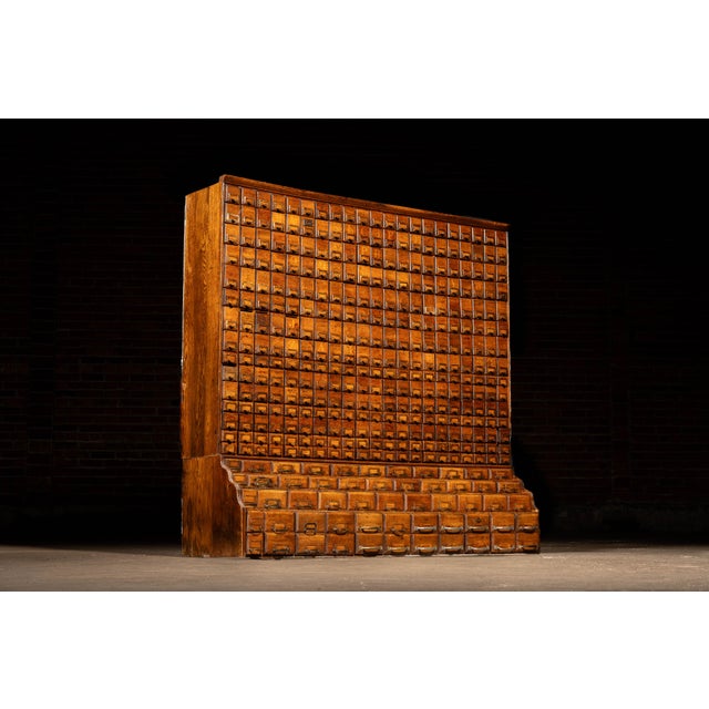 Industrial Early 20th Century Massive Antique 370-Drawer Industrial Hardware Cabinet For Sale - Image 3 of 13