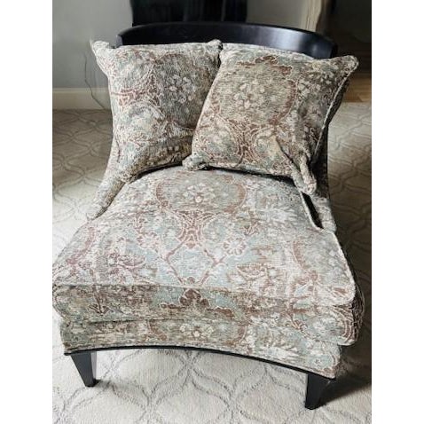 Ambella Slipper Lounge Chair and Ottoman For Sale In Baton Rouge - Image 6 of 7