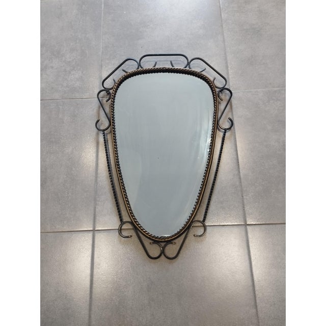 Vintage Brutalist Mirror, 1950s For Sale - Image 6 of 18