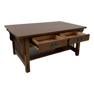 Mission Crofter 4 Drawer Coffee Table With Spindles - 40" - Walnut For Sale