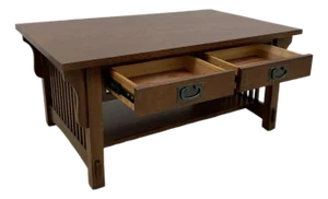 Mission Crofter 4 Drawer Coffee Table With Spindles - 40" - Walnut