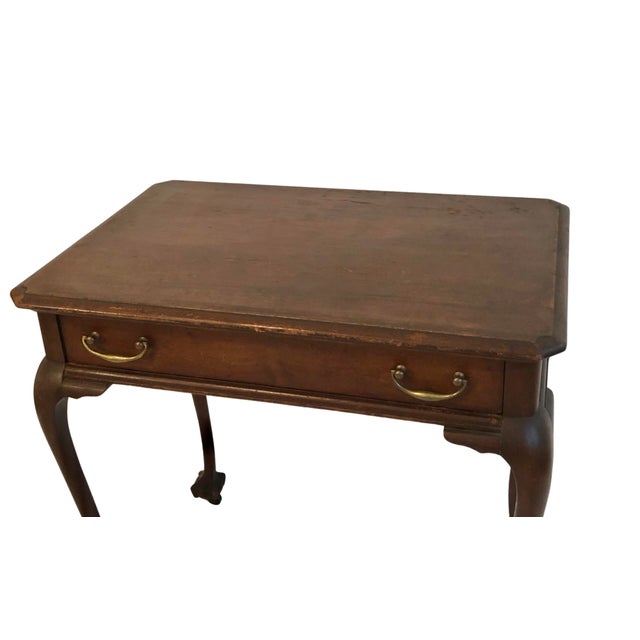 Early 20th Century Early 20th Century Antique Cabriolet Ball & Claw Table, Desk For Sale - Image 5 of 11