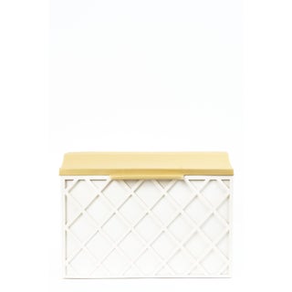Lattice Wall-Mount Mailbox, Off White For Sale