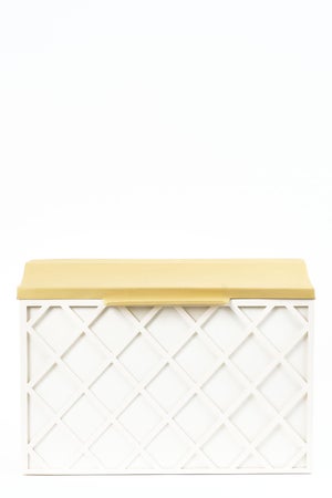 Lattice Wall-Mount Mailbox, Off White