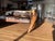 Wood Rustic Live-Edge Handmade Sofa, Genuine Cowhide Upholstery For Sale - Image 7 of 9
