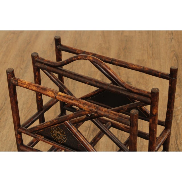Vintage Bamboo Magazine Rack For Sale - Image 4 of 13