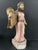 Late 20th Century Vintage Hand Carved Wooden Stnading Angel Playing Lyre Instrument Sculpture For Sale - Image 5 of 8