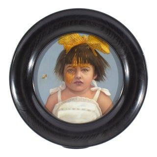 Oil on Board Portrait Painting by Carrie Pearce For Sale