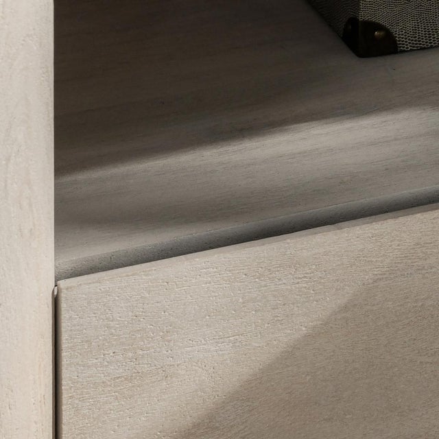 White Bevel Wood Nightstand For Sale - Image 9 of 9