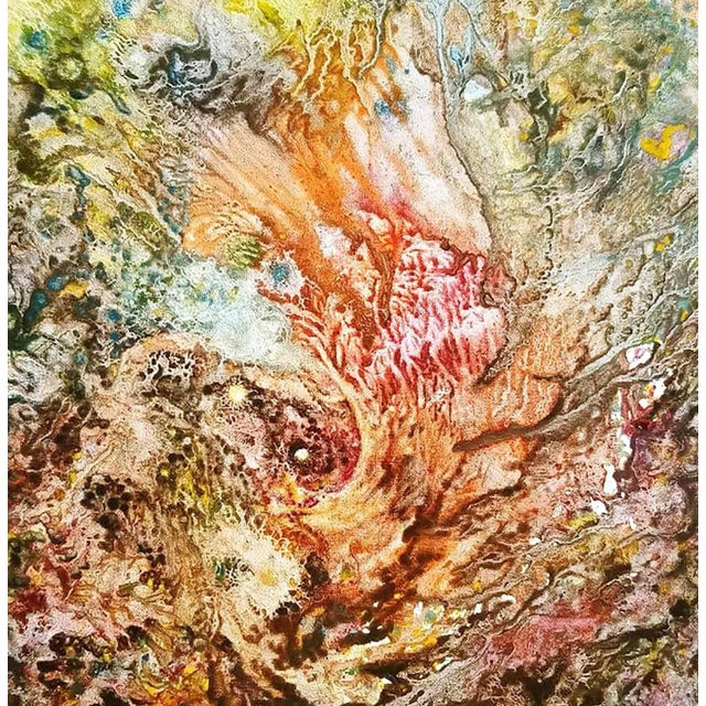 Intra-Materia style painting, between abstraction and figurative, realized by Gregory Porch in 2018. Excellent condition....