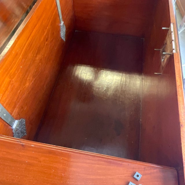 Late 20th Century Vintage Ebony and Mahogany Blanket Chest For Sale In West Palm - Image 6 of 13