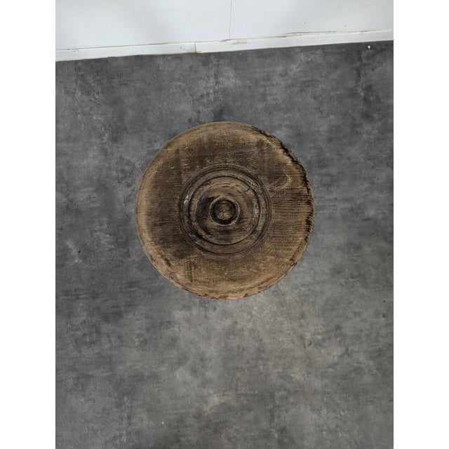 Brutalist Brutalist Stool attributed to Dudouyt, 1950s For Sale - Image 3 of 5