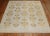 21st century pre-owned Turkish Repro rug with a Irish Donegal-inspired arts and crafts pattern on a soft blue field....