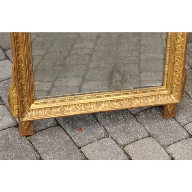 French Louis XVI Late 18th Century Giltwood Mirror with Liberal Arts Motifs For Sale - Image 9 of 11