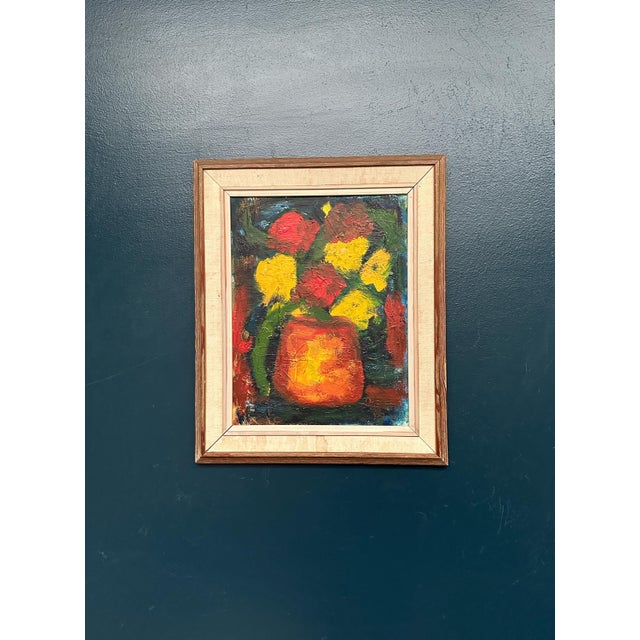 Yngve Johansson, Flowers in Vase, 1970, Oil on Canvas, Framed For Sale - Image 10 of 12
