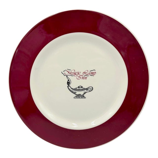 Vintage Magic Lamp Inn Restaurant Plate Rancho Cucamonga For Sale