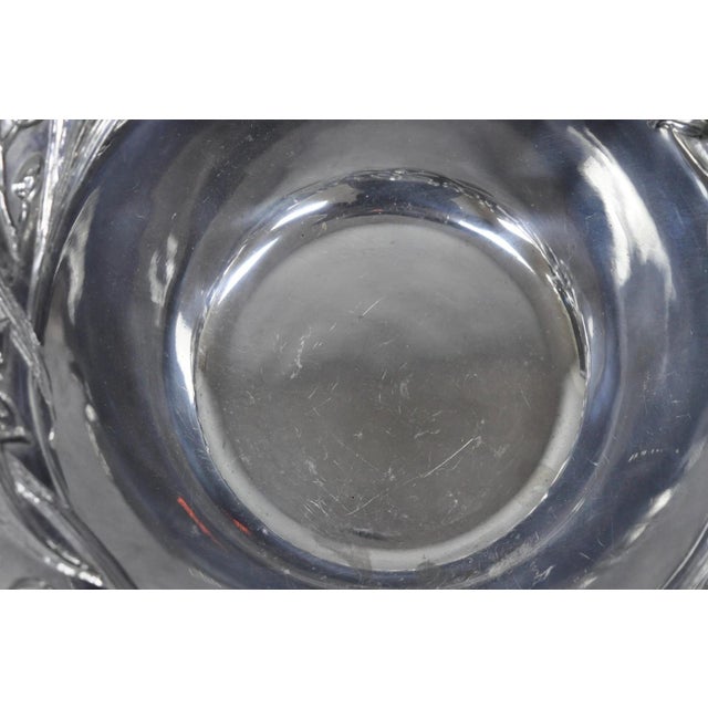 Vintage Lenox Dragonfly & Butterfly Meadow Art Nouveau Cast Aluminum Salad Bowl For Sale - Image 11 of 15