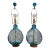 Pair of Arteriors Cerulean Blue Glass Tables Lamps For Sale