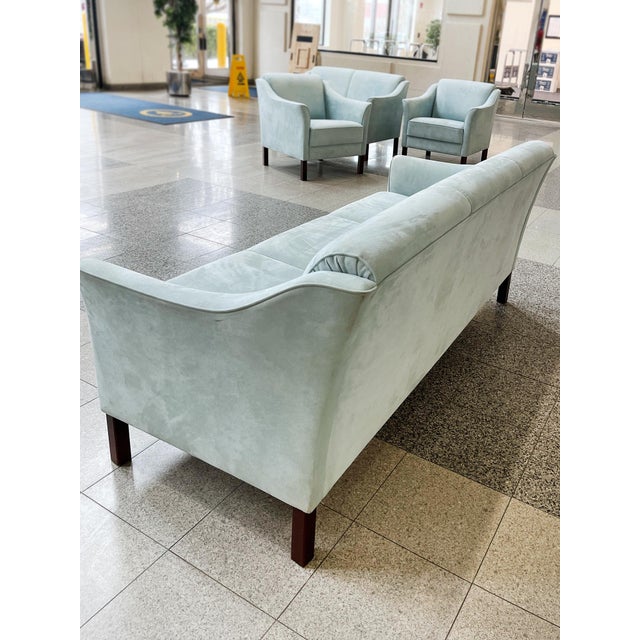 Wood 1960s Danish Modern Suite of Sofas & Armchairs- A Set of 4 For Sale - Image 7 of 18