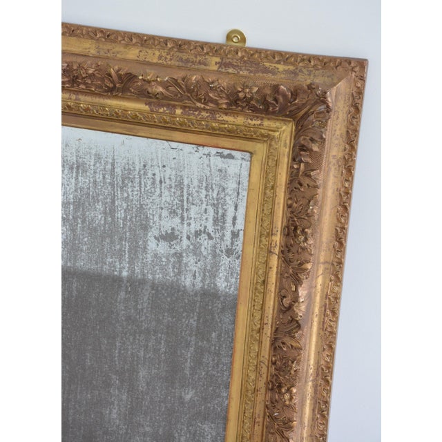 French Gilded Wall Mirror with Foxed Glass, 1870 For Sale - Image 10 of 18