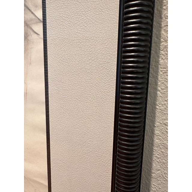 Taupe Vintage Signed 1984 Large Art Deco Style Charcoal and Pastel Drawing of a Female Figure For Sale - Image 8 of 10