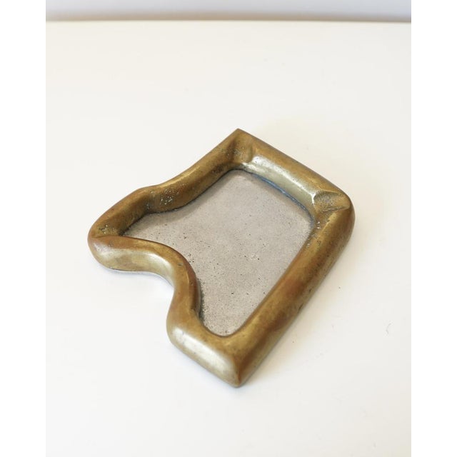 Vintage Brutalist Asymmetrical Ashtray in Brass by David Marshall, Spain, 1980s For Sale - Image 9 of 10