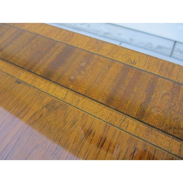 Baker Furniture Mahogany Regency Drop Leaf Sofa Table Writing Desk For Sale - Image 12 of 12