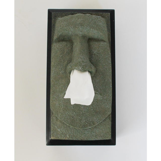 Vintage Tiki tissue box cover. Made by Rotary Hero. Made in China. Minor age wear.