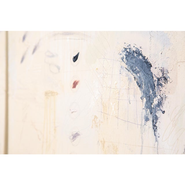 Large Original Beige Abstract Diptych Painting by Margot Sinclair For Sale - Image 9 of 10