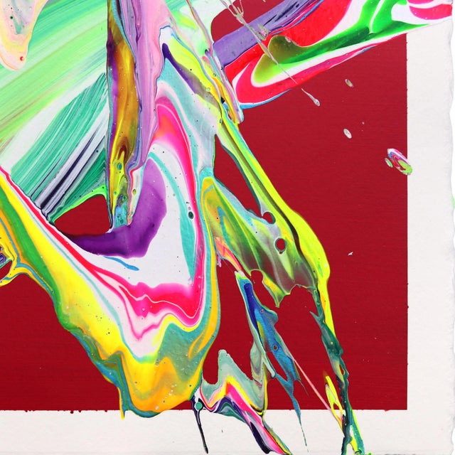 Avp_1021 - Colorful Textured Contemporary Abstract Painting Original Artwork by Alex Voinea For Sale - Image 4 of 6