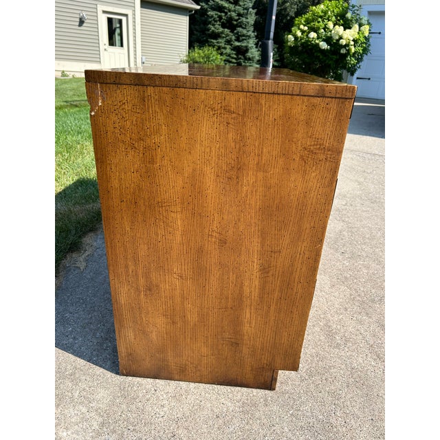 Mid Century Campaign Style Desk by Dixie Furniture For Sale - Image 6 of 12