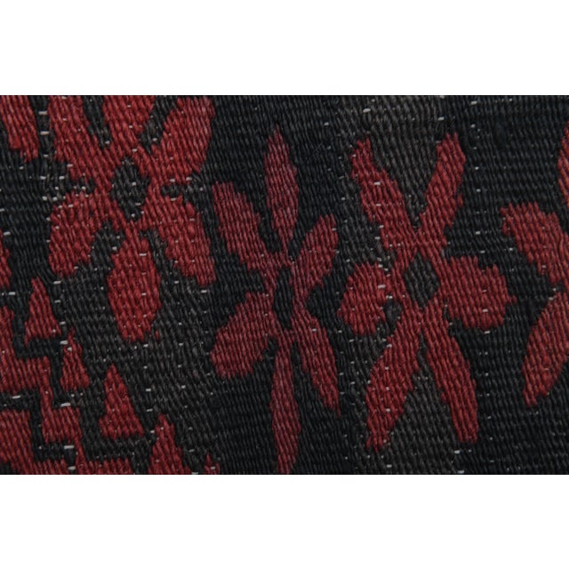 Textile Vintage Turkish Oushak Handmade Wool Cotton Red Runner Rug For Sale - Image 7 of 11