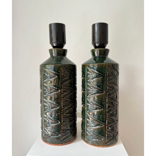 Vintage Swedish Ceramic Table Lamp, 1960s, Set of 2 For Sale - Image 15 of 15