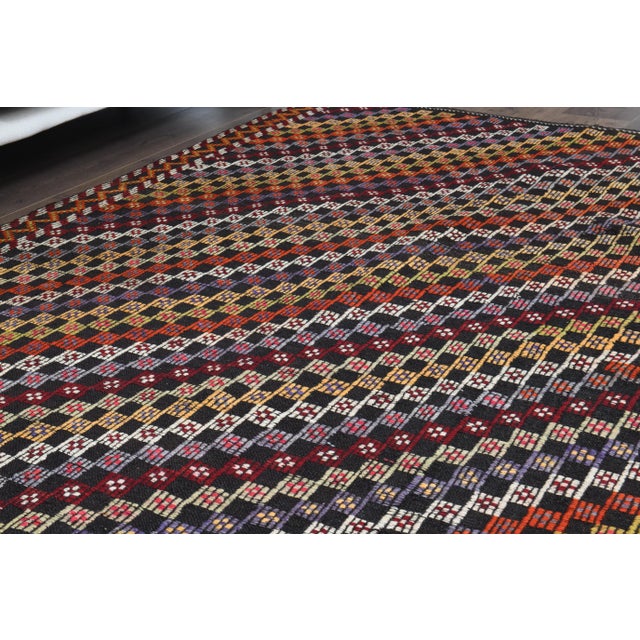 1970s Vintage Turkish Oushak Handmade Wool Cotton Brown Area Rug For Sale In San Francisco - Image 6 of 12