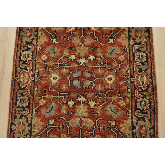 2020s Heriz Runner 2’6” X 7’11” Red Wool Tribal Hand-Knotted Oriental Rug For Sale - Image 5 of 12