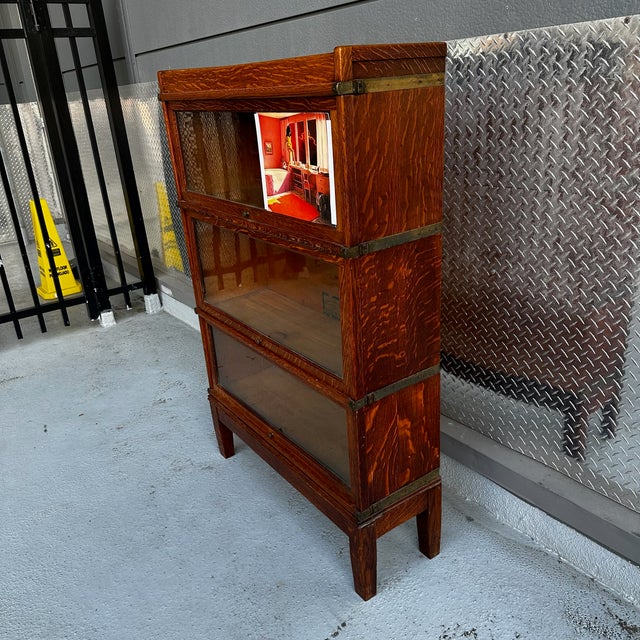 Traditional The Globe-Wernicke Co Arts & Crafts Barrister Bookcase For Sale - Image 3 of 11