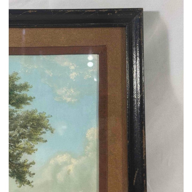Antique William H. Chandler Print Her First Love Letter Rural Village Scene Framed For Sale - Image 4 of 9