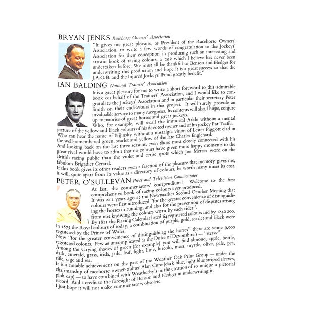 1970s "The Benson and Hedges: Book of Racing Colours" 1973 For Sale - Image 5 of 5