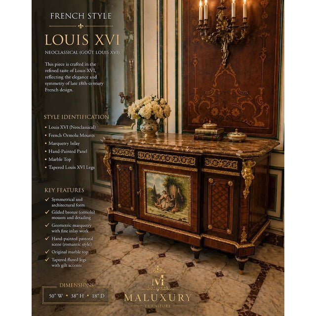 DIMENSIONS Width: 50 inches Height: 38 inches Depth: 18 inches ( without Marble) Elevate your interior with this...
