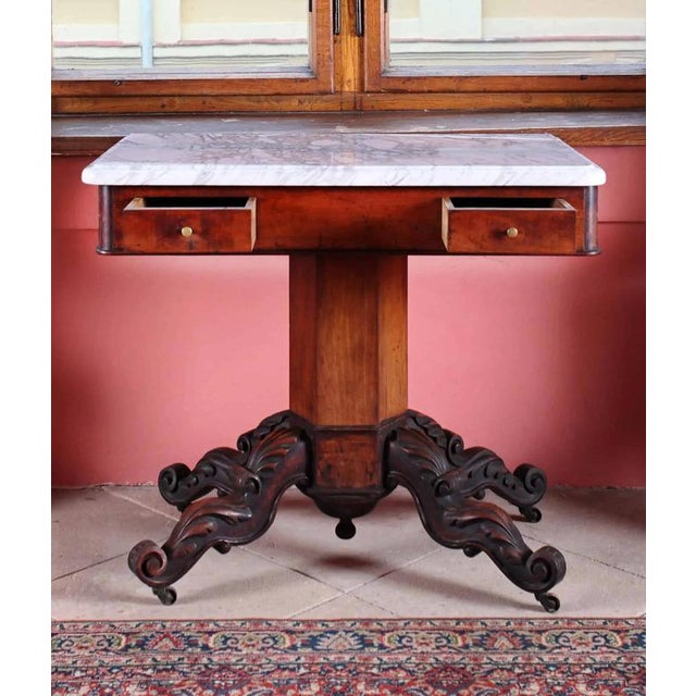 Flower Table with Marble Top For Sale - Image 6 of 7