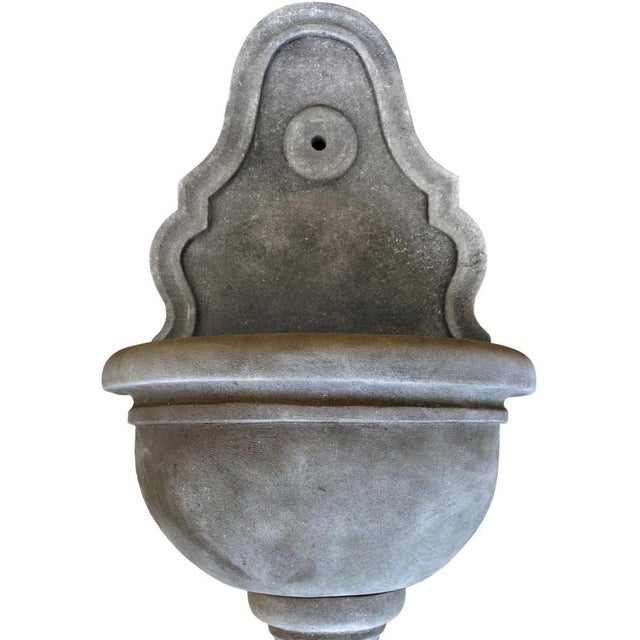Contemporary 21th Century Italian Grey Limestone Simple Fountain For Sale - Image 3 of 6
