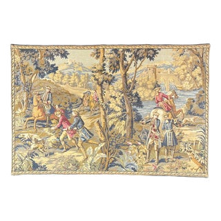 20th Century Wall Tapestry with Hunting Scene For Sale