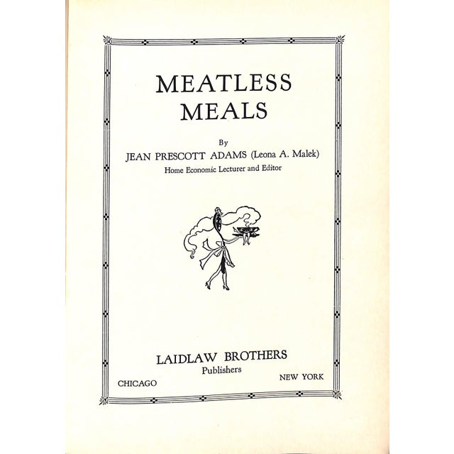 Traditional "Meatless Meals" 1931 Adams, Jean Prescott For Sale - Image 3 of 10
