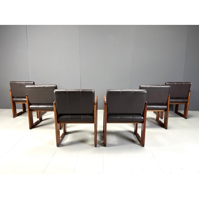 Vintage Dining Chairs by Tobia & Afra Scarpa, 1970s, Set of 6 For Sale - Image 6 of 15