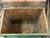 Wood Primitive Folk Art Green Painted Trunk or Hinged Storage Trunk, Chest or Side Table For Sale - Image 7 of 8