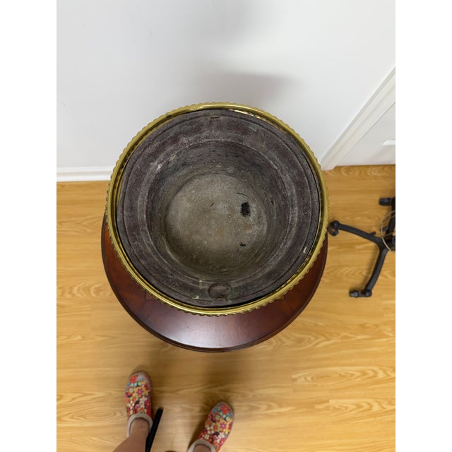 1880s French Empire Style Rococo Revival Victorian Jardiniere W/Original Liner For Sale - Image 11 of 13