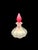 Glass Vintage Iridescent Art Glass Perfume Bottle With Red Sculptural Stopper For Sale - Image 7 of 8