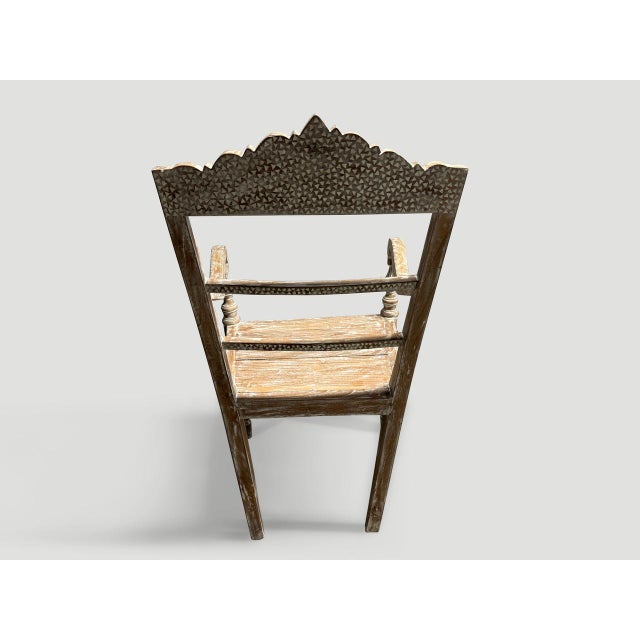 Andrianna Shamaris Raffles Shell Inlaid Chair For Sale In New York - Image 6 of 6