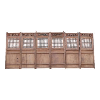 Antique Chinese Wood Screen Panels-Set of 6 For Sale